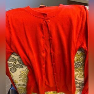 J Crew The Caryn Cardigan orange Size XXS